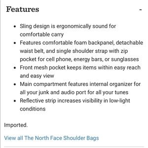 north face radix sling bag